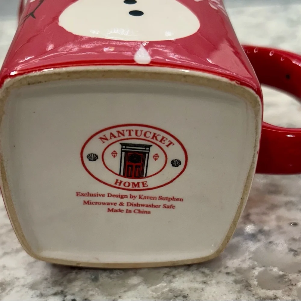 Nantucket Home Snowman Mug, 4.5” Tall, excellent condition. - Picture 5 of 5